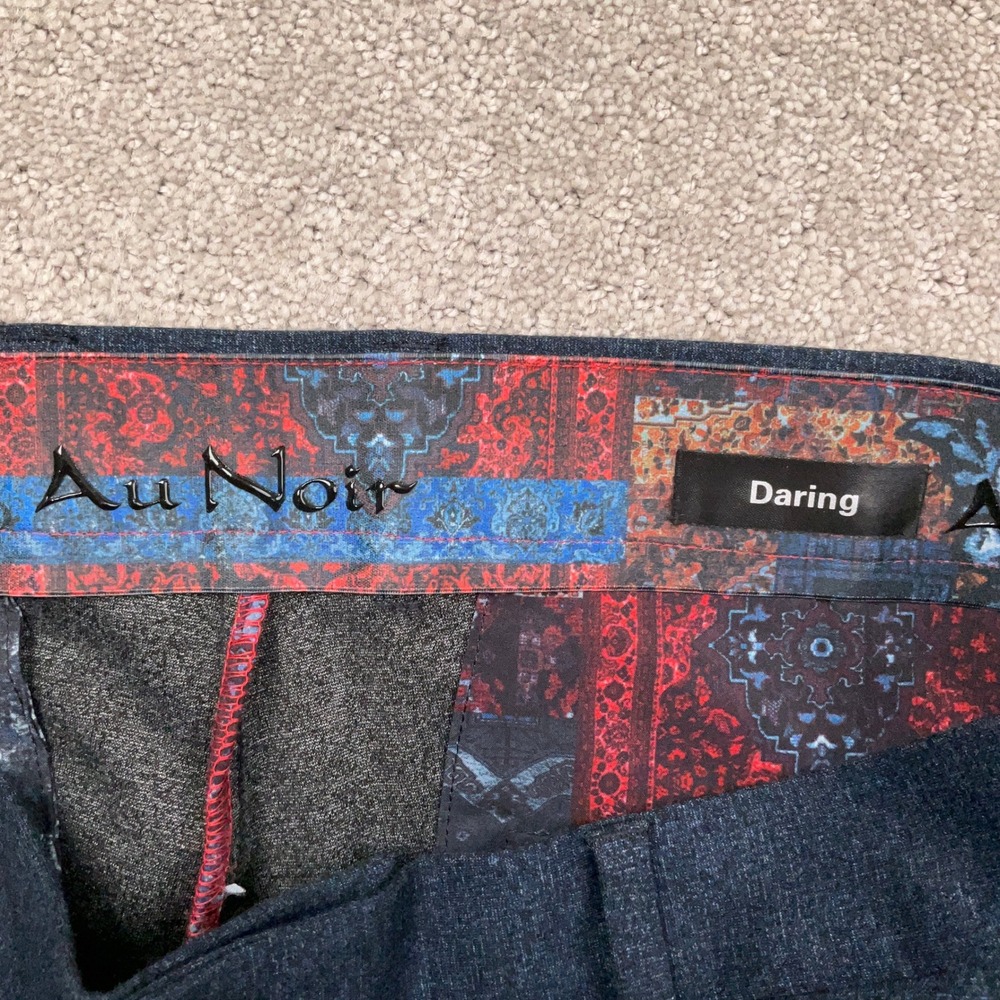 Au Noir Daring Dress Pants Mens 32 Navy Blue Excellent Stretch Beretta-Bale - Picture 3 of 12
